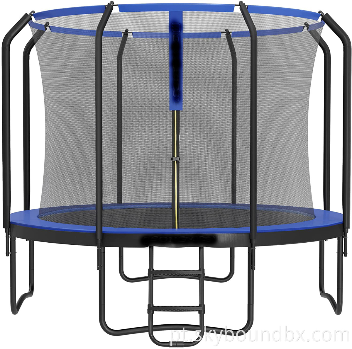 Trampolim, trampolim de 366 cm de diâmetro com 8 postes, trampolim ao ar livre para fitness e o jardim com rede de segurança versátil